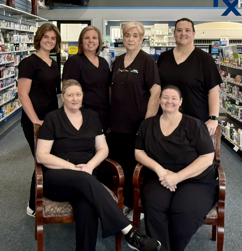 Walker Pharmacy Vidalia pharmacy team in black scrubs